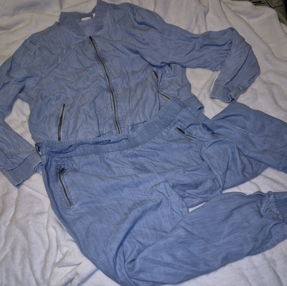 Cato Pants - Women's Light Blue Jogger Set